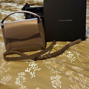 Strathberry Mosaic Regular Size, Taupe Handbag, Like New!